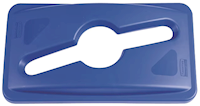 TRASH CAN LID, RUBBERMAID, SLIM JIM, BLUE, PLASTIC, 23 GALLON MAIN